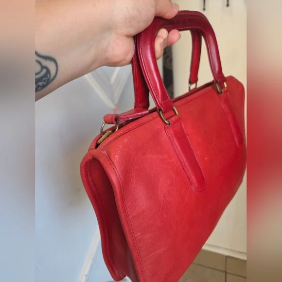 Vintage Coach NYC Red Slim Satchel 9430❤️🥀 - Picture 3 of 15